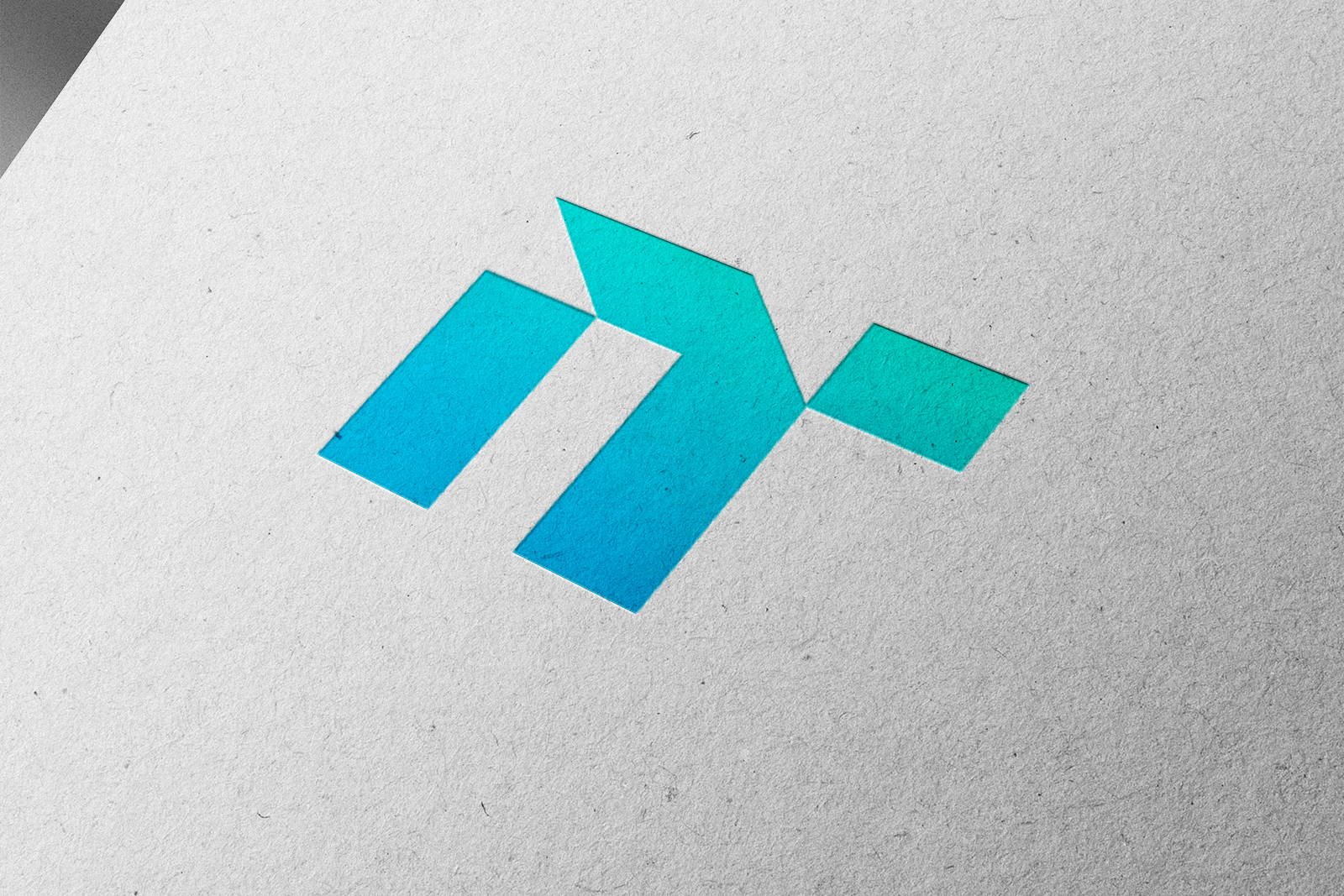 Nitaex logo ontwerp op papier