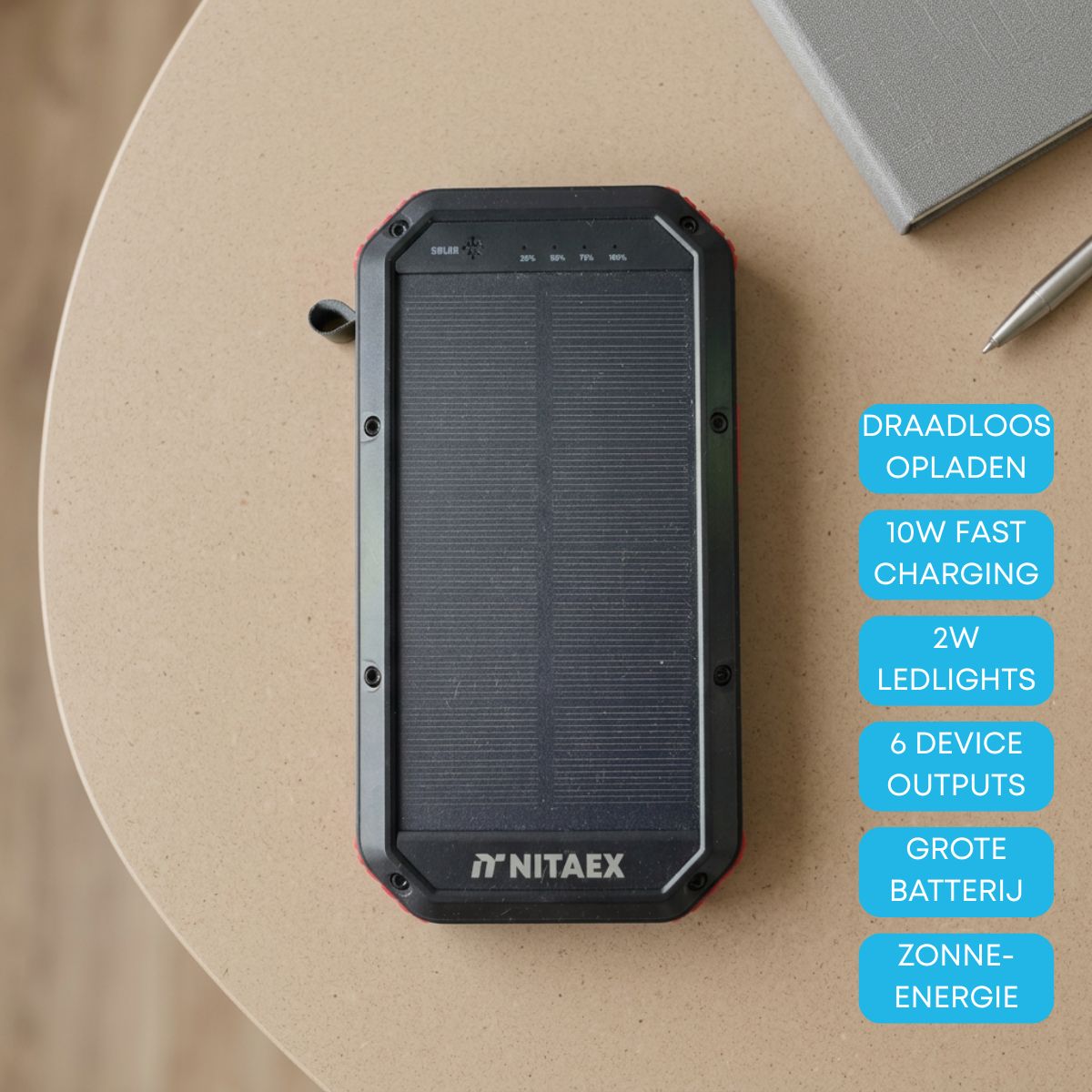 Nitaex Solar Powerbank 30.000 mAh thumbnail 2